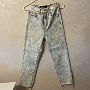 Slim ankle super high rise jeans